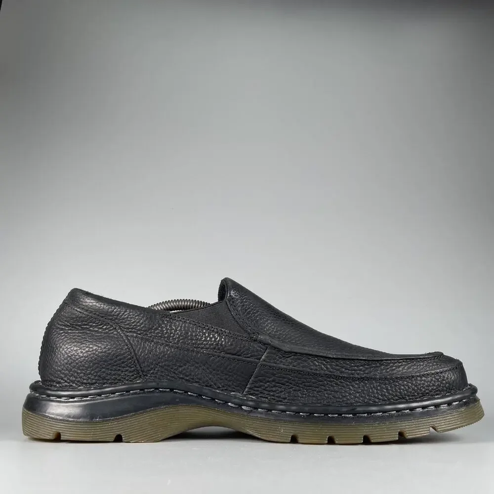 Dr Martens Lennon Men's 13 M Black Pebbled Leather Slip On Loafers Shoes Casual